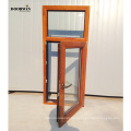 Aluminum Clad Wood custom European style tilt and turn double glazed windows manufacturer